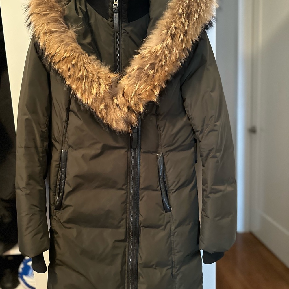 Mackage down coat with natural fur collar